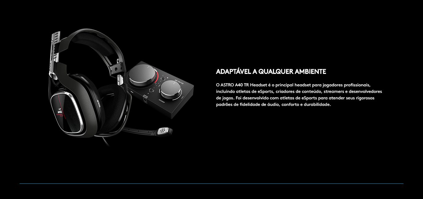  Headset Gamer ASTRO Gaming A40 TR + MixAmp Pro TR Gen 4 com Áudio Dolby - Compatível com Xbox One, PC e Mac - Preto/Vermelho 